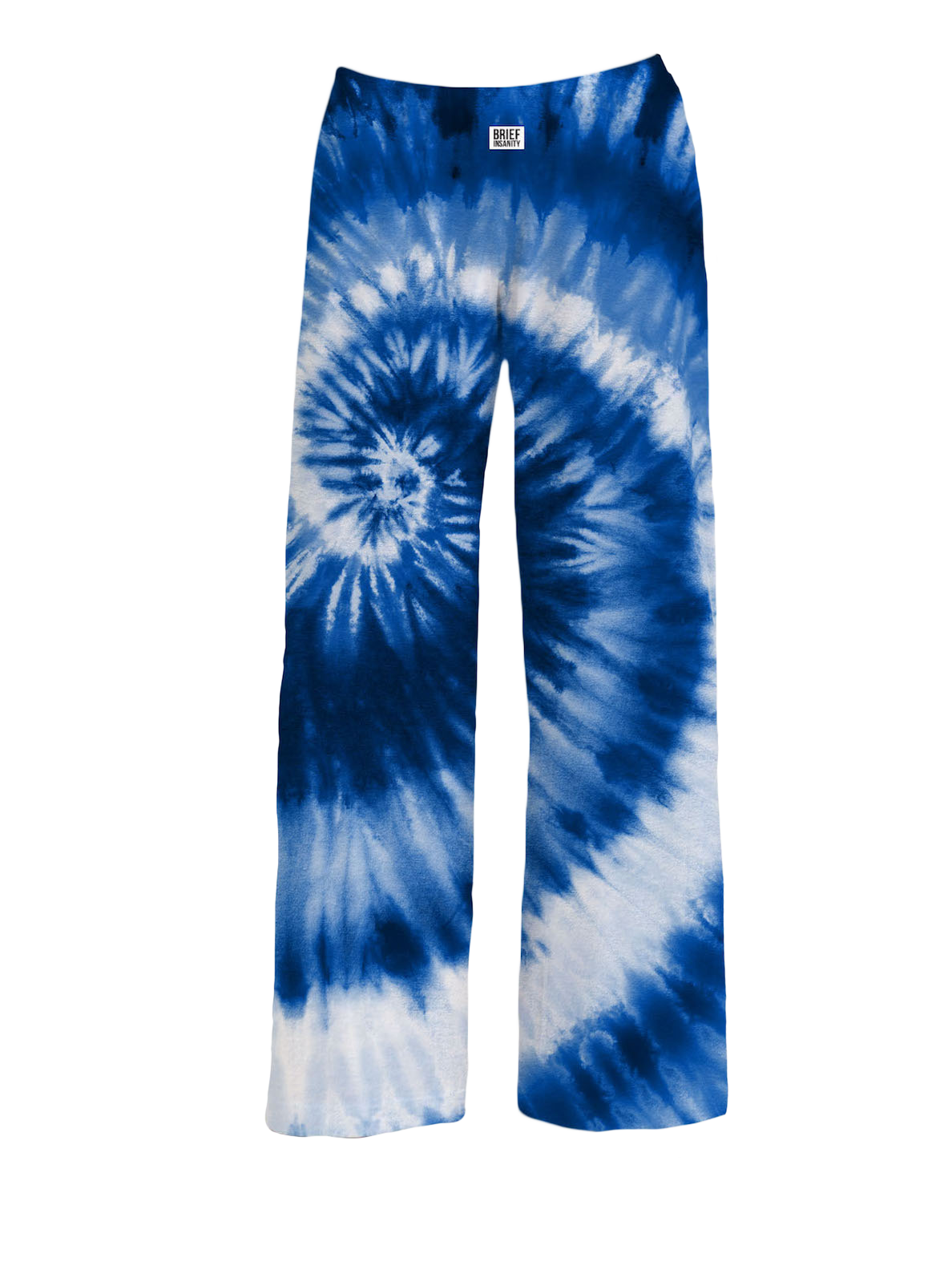 Blue and White Tie-Dye Lounge Pants: Medium