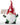 Christmas Gnome with red snowflake hat Figurine