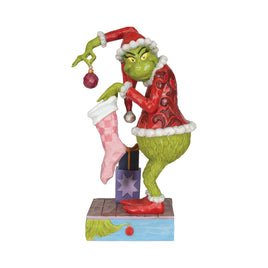 Grinch Stealing Ornaments Figurine