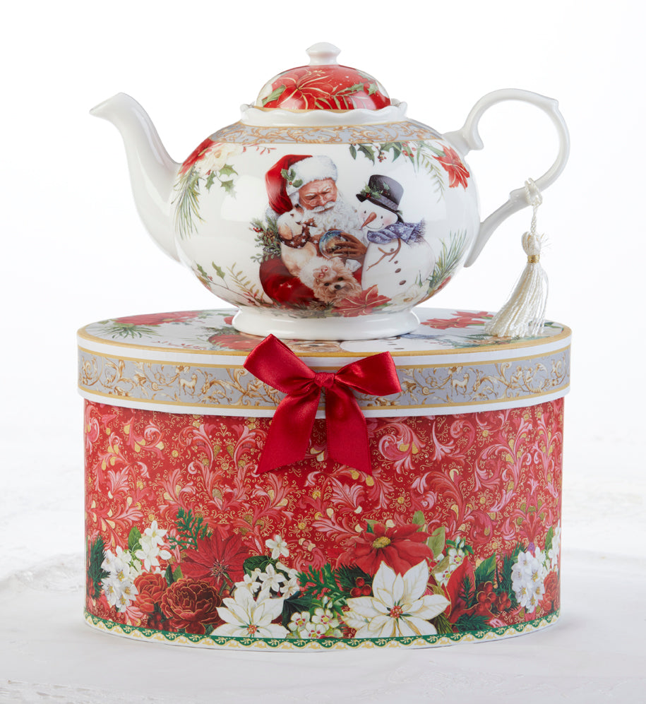 Porcelain Santa Tea Pot