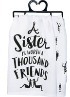 Sister Is Worth A Thousand Friends Kitchen Towel