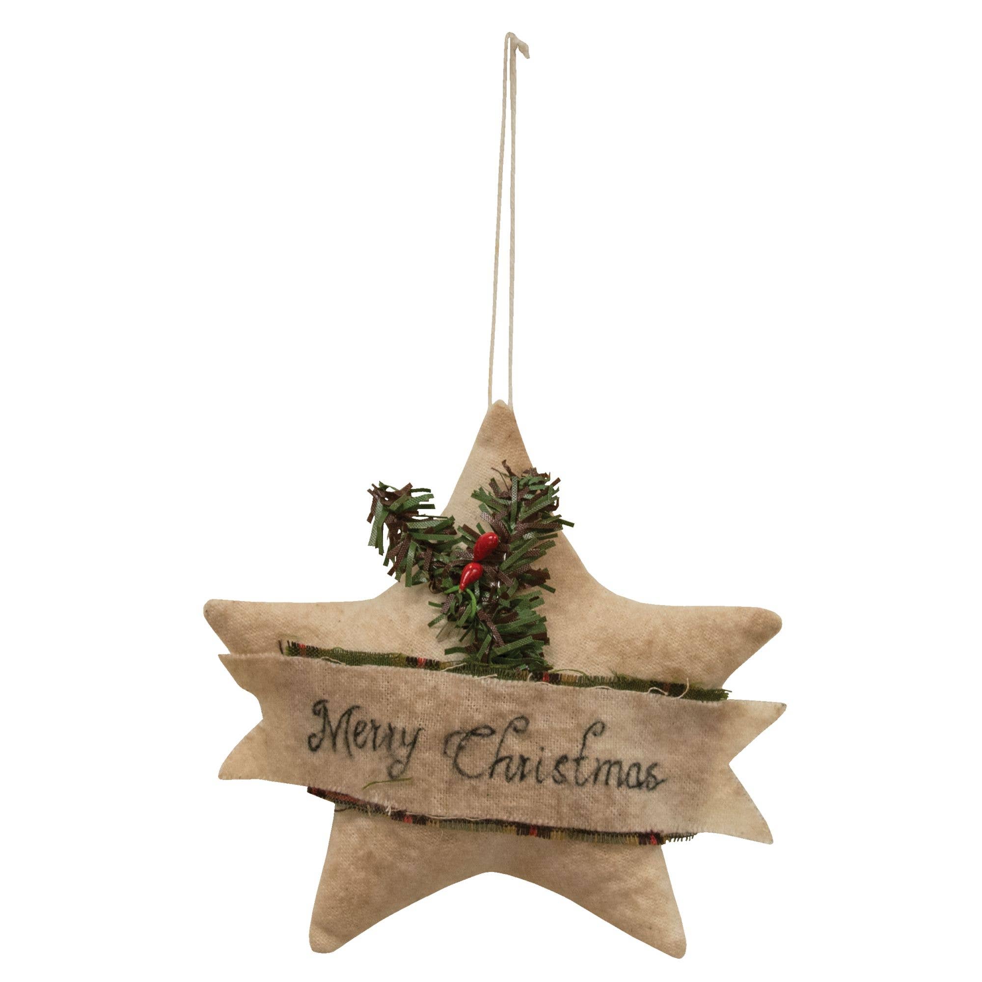 Ornament: Merry Christmas Star