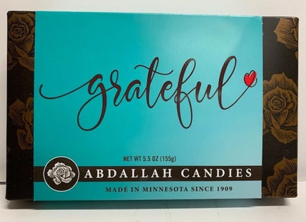 Abdallah Candies Grateful Chocolate Gift box of 5.5 ounces of chocolatge bar