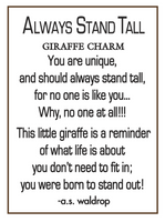 Charm: Always Stand Tall Giraffe