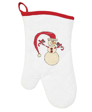 Candycane Christmas Snowman Oven Mitt from Izzy and Oliver Collection