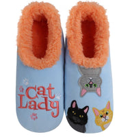 Cat Lady Slippers from Snoozies, Anti slip Kitty Moccasin