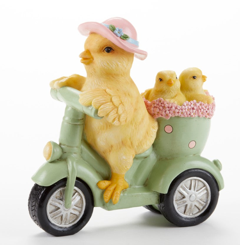 Chick on a scooter Figurine