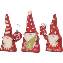 Chunky Shelf sitters gnome Christmas gang set of 3