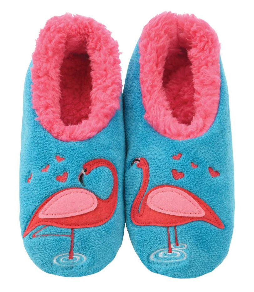 Flamingo Slippers from Snoozies, Anti slip Moccasin