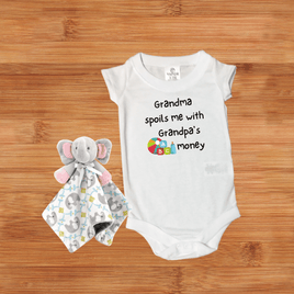 Baby Bodysuit Grandma spoils me one-piece infant