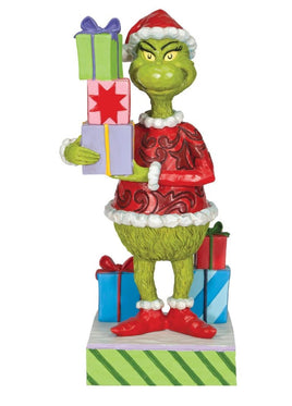 Grinch holding presents 8 inch tall Jim Shore Figurine
