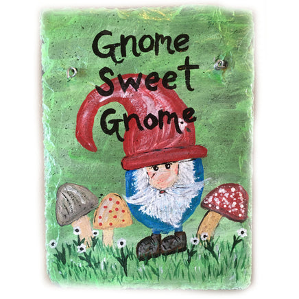 Gnome Slate Painting in Acrylics 