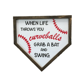 When life throws you curveballs...grab a bat and swing! Baseball enthusiasts!