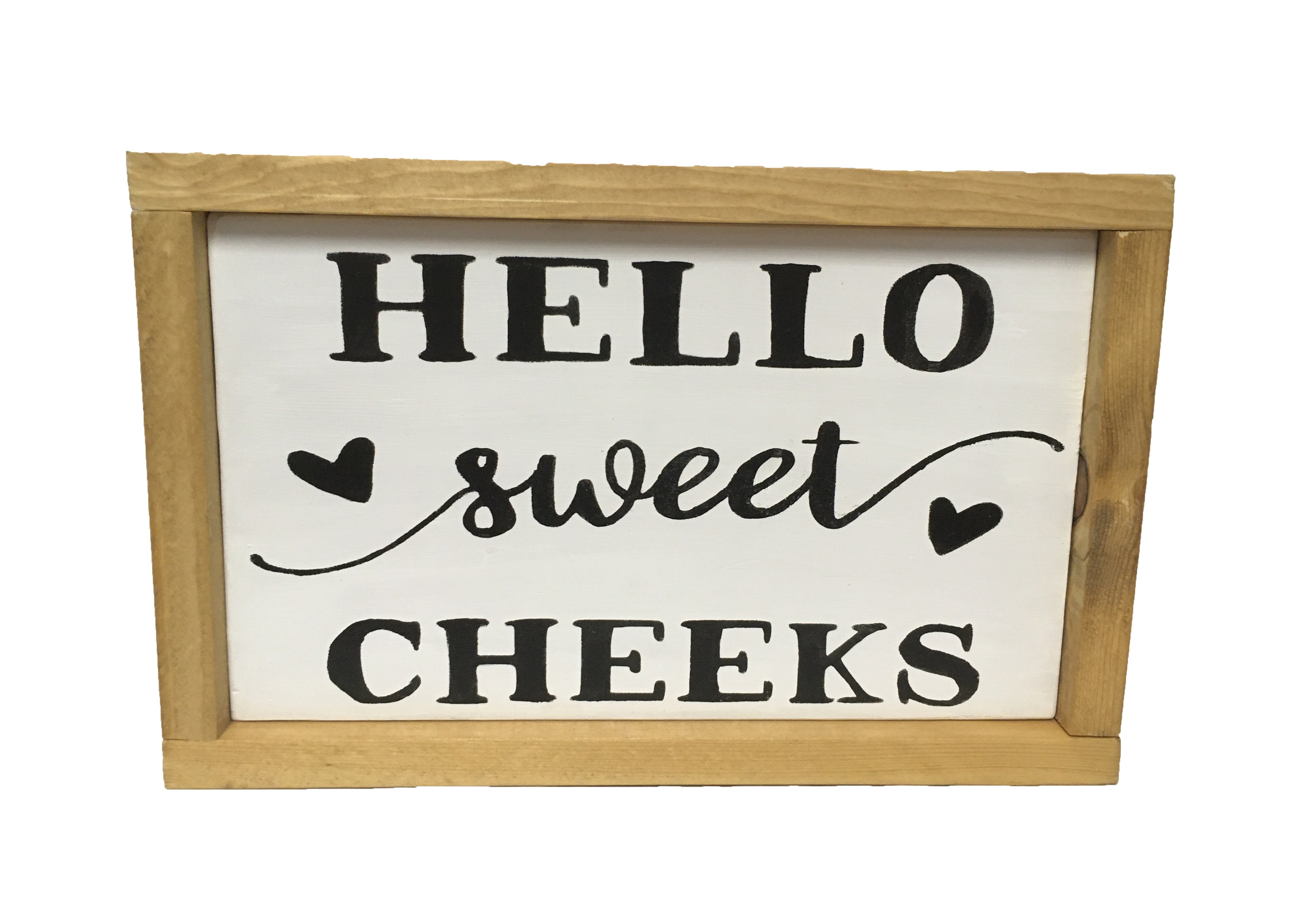 Hello Sweet Cheeks Sign - Bathroom Decor - Everyday signs