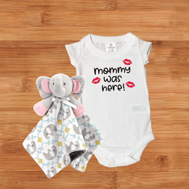 Mommy was here with kisses one piece infant baby bodysuit 