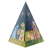 Nativity Triangle Decor piece with baby Jesus, shepards, Mary and Joseph Christmas Decor 