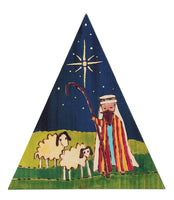 Shepards watched their fields design on Triangle Nativity decor piece from Izzy and Oliver