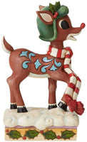Rudolph in Aviator Hat Stone Resin Hand Painted figurine by Jim Shore for Enesco