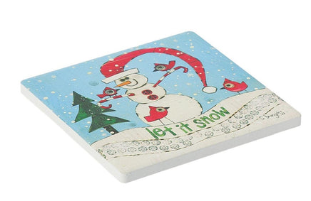 Snowman Stoneware Coaster from Enesco by Izzy and Oliver 