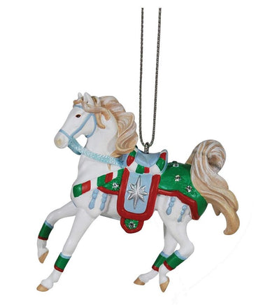 Trail of Painted Ponies Christmas Crystals White Horse Hanging Ornament from Enesco 