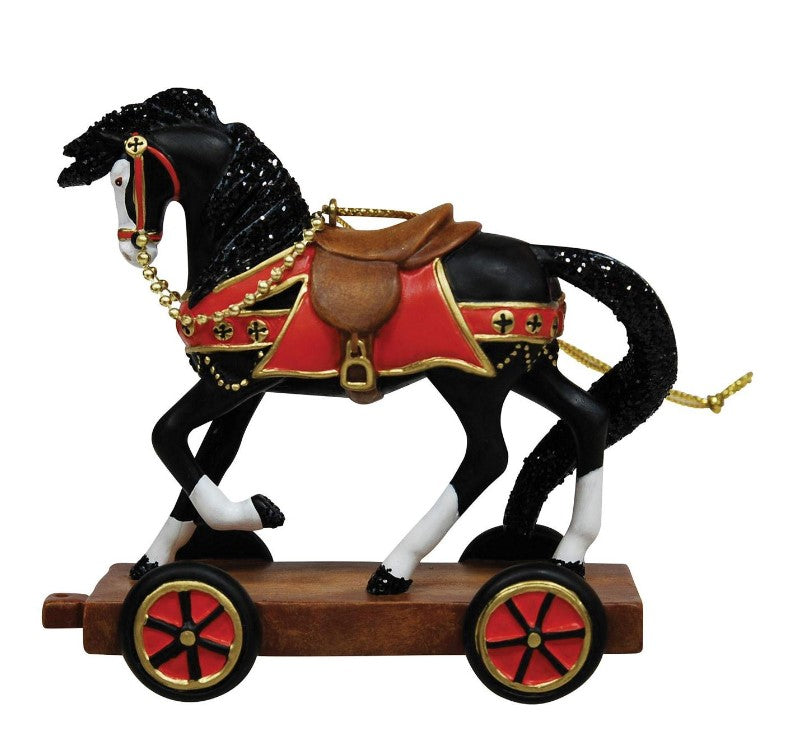 Trail of Painted Ponies Christmas Past 2022 Black Horse Hanging Christmas Ornament