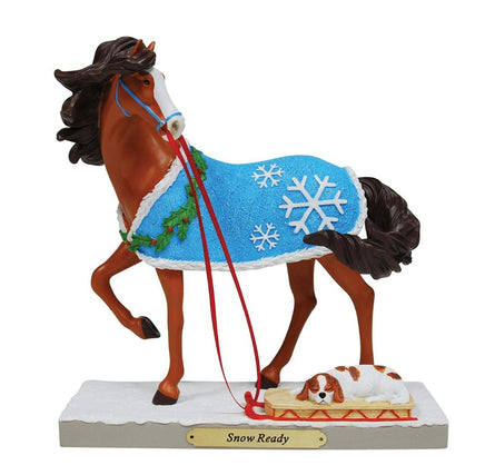 Trail of Painted Ponies Snow Ready brown bay sorrel horse Enesco Figurine