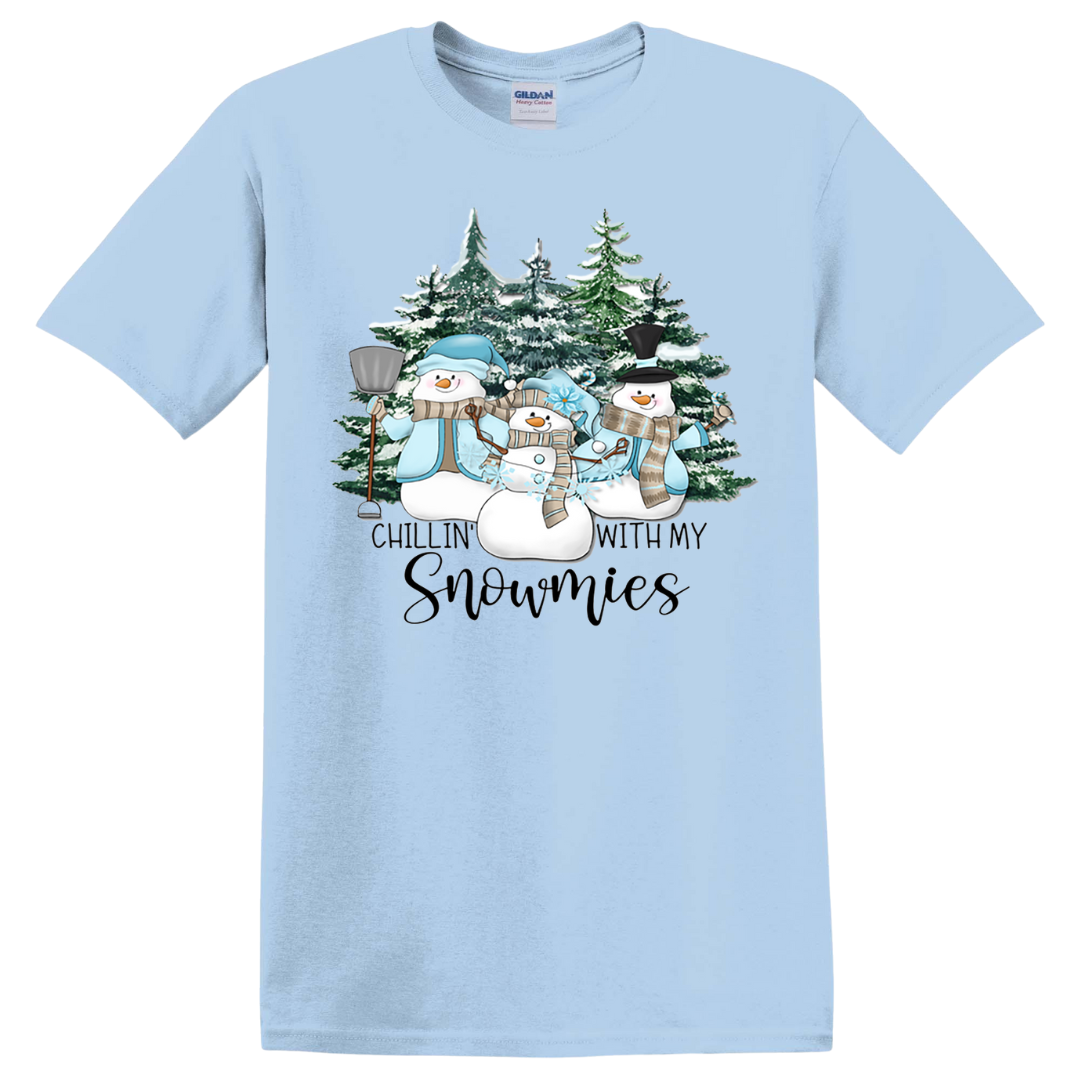 Chillin with my Snowmies Trio of Snowmen Shirt