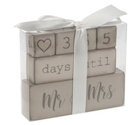 Wedding Calendar Count down 5 piece Block Set