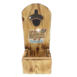 Wall Mounted Wooden Bottle Opener Take Me to the Beer