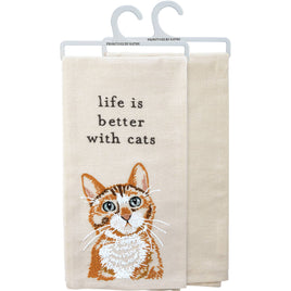 Life Is Better With Cats Kitchen Towel