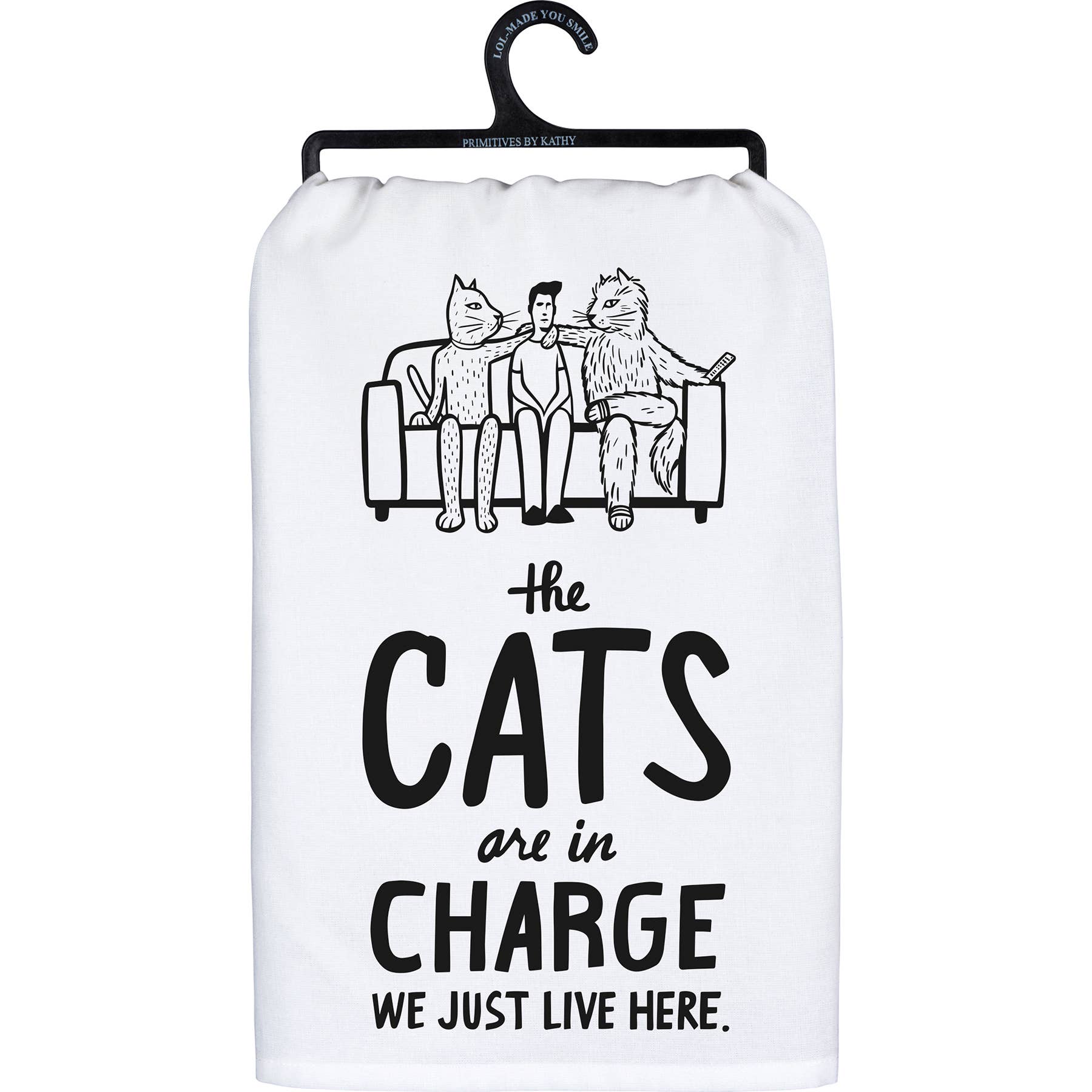The Cats Are In Charge Kitchen Towel
