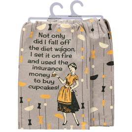 Fall Off The Diet Wagon Kitchen Towel