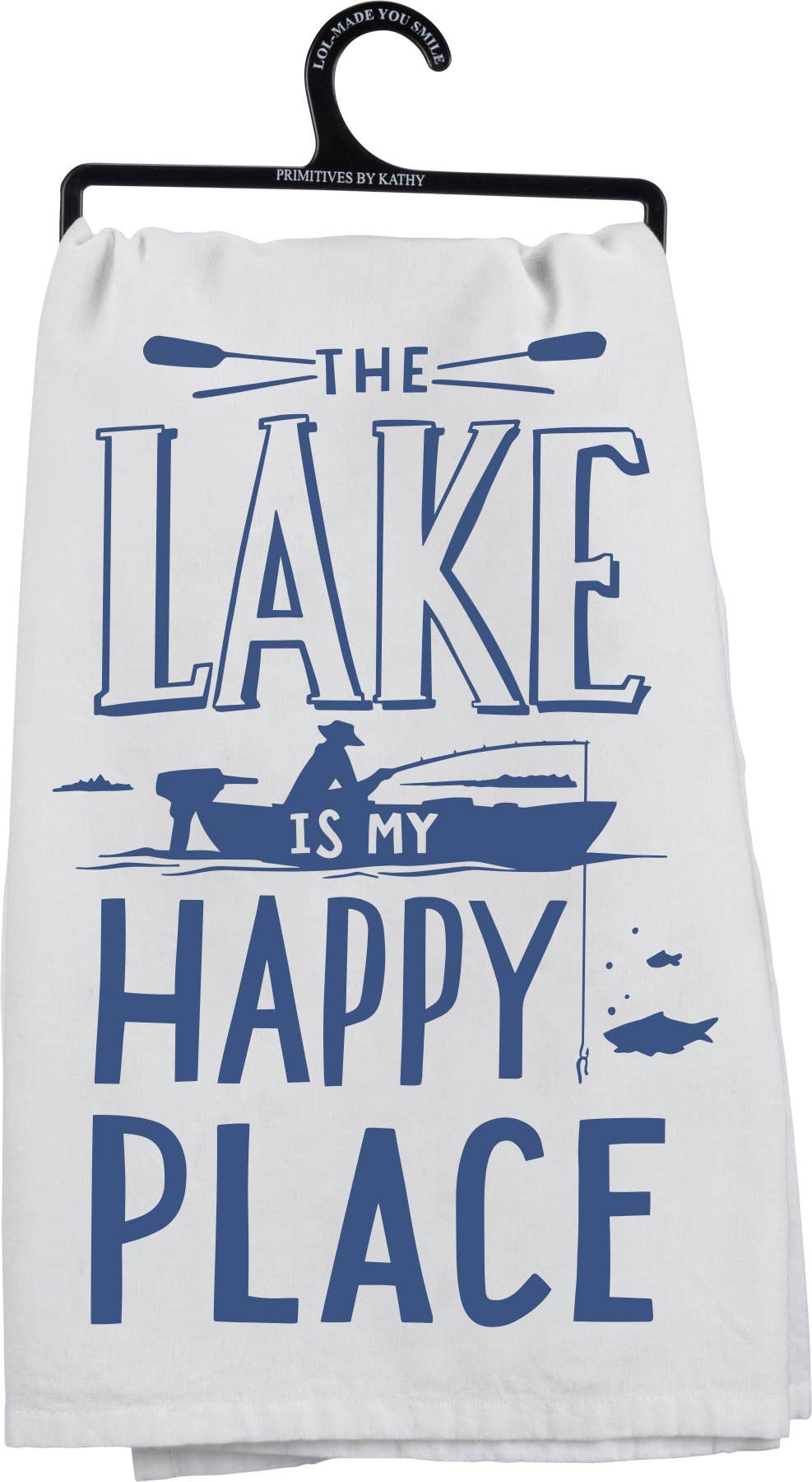 The Lake is my Happy Place Cotton Dish Towel