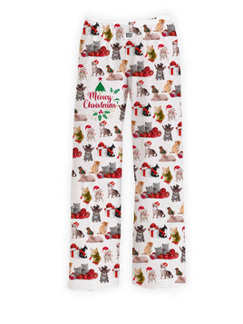 Meowy Christmas Cats Lounge Pants Unisex Pajamas