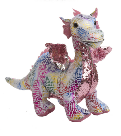 Plush 16 Shimmery Dragons in pink or green from Ganz