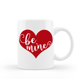 Coffee Mug: Be Mine Valentines Day Ceramic 15 oz coffee cup gift idea