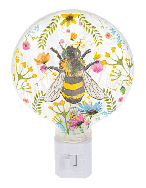 Night Light - Floral Bee Disk