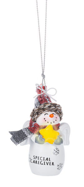 Snowman Angel Ornaments Asstd