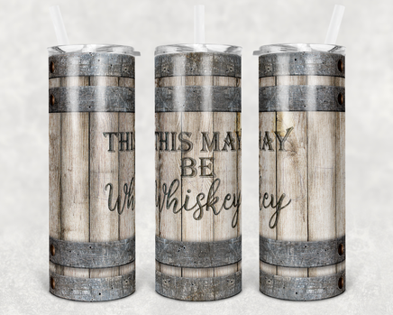 This may be whiskey wood barrel tumbler stainless steel 20 oz skinny coffee drink thermos with clear lid and straw