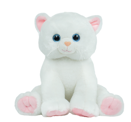 White Plush 16" Stuffed Kitty Cat Toy Animal